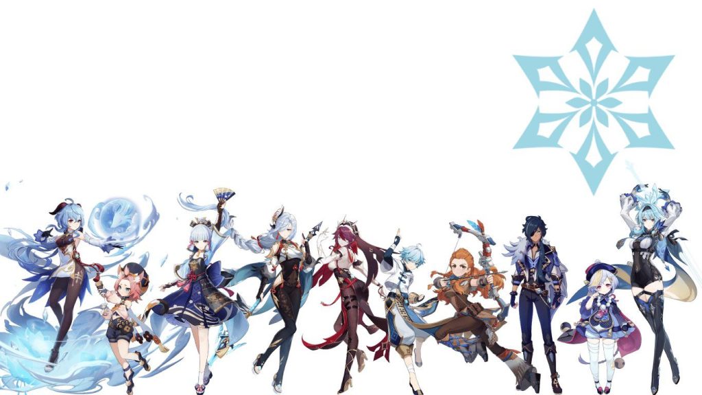 Cryo characters in Genshin Impact
